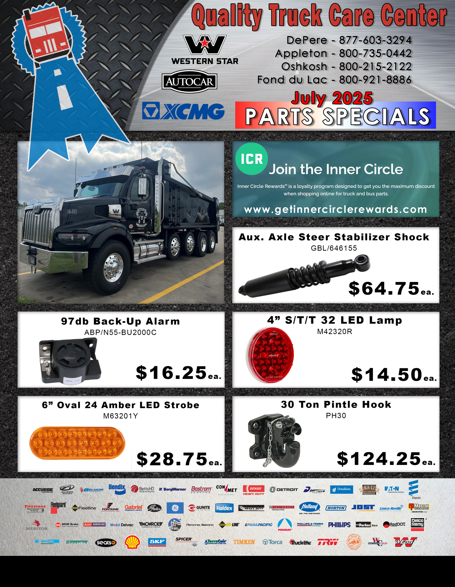 July 2025 Parts Specials