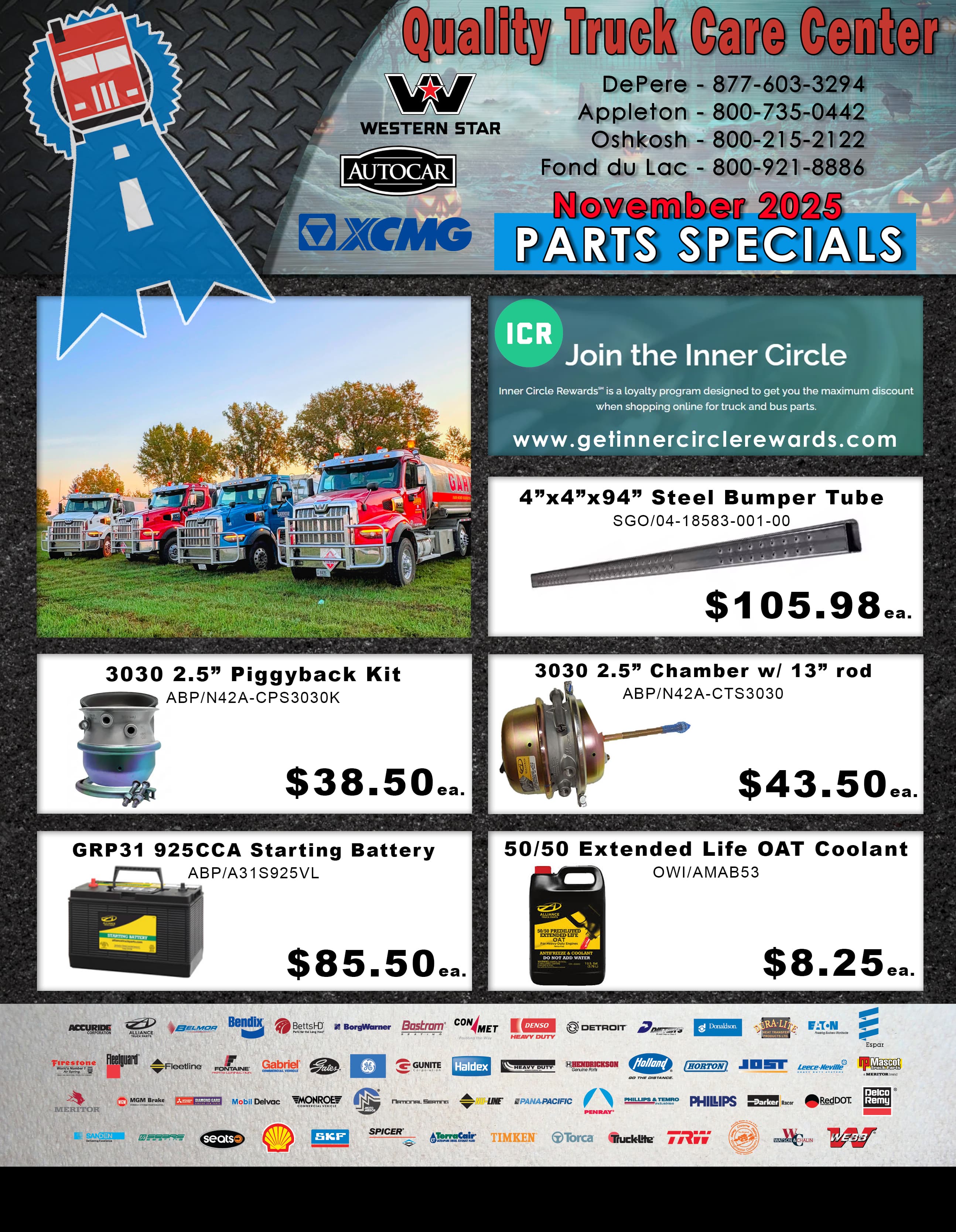 November 2025 Parts Specials